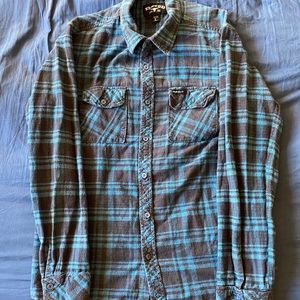 Men’s Elwood dark blue plaid flannel